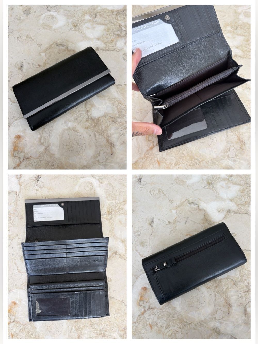 NWOT Via Roma Genuine Leather Wallet Huge Capacity